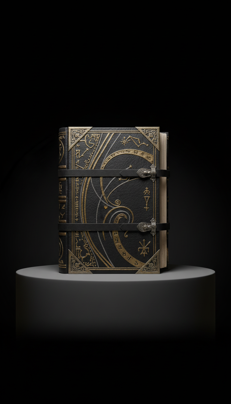 Midnight Grimoire Hand-Bound Tome