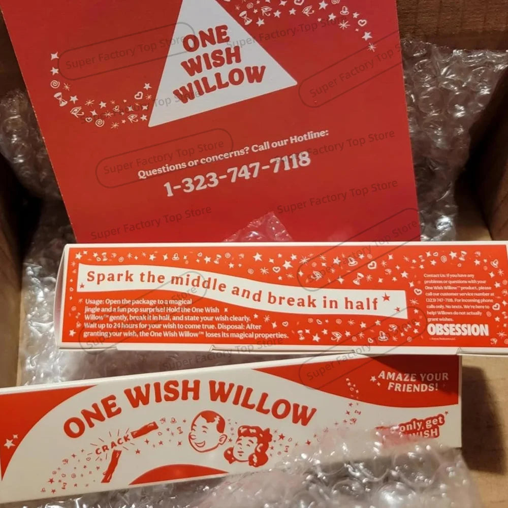 3D Printed One Wish Willow Stick with Box Black Willow Break And Wish Sticks Multi-Purpose Wishing Figurine Gifts for Friends